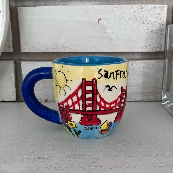 Embossed Hand painted Souvenir San Francisco Mini Mug - Picture 4 of 4